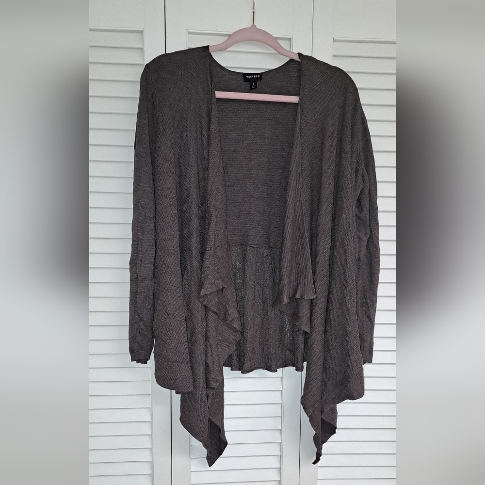 Torrid Brown Cardigan Sweater Soft and Elegant